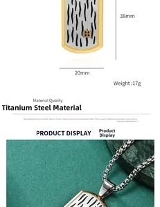 Macro detail of 38x20mm titanium steel military tag pendant with ripple texture