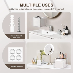 Acrylic facial tissue box for wall-mount or countertop use with mounting hardware