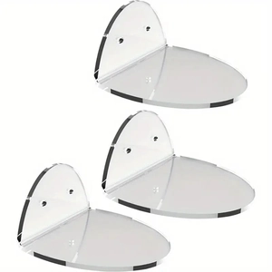 Lot de 3 étagères murales en acrylique transparent pour babyphone et enceintes