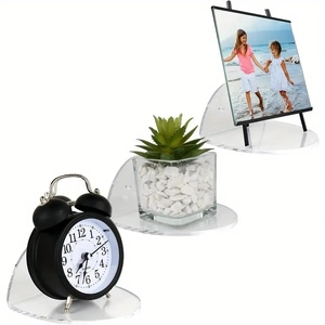 Lot de 3 étagères flottantes en acrylique pour moniteur bébé et haut-parleur