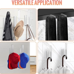 Wall-mounted acrylic baseball cap organizers for versatile hat and accessory display
