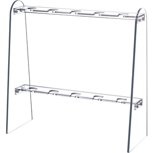 2-tier clear acrylic champagne glass holder for parties and weddings with 12 slots
