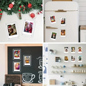 Set van 6 heldere magnetische acryl fotolijsten voor koelkast en metalen oppervlakken
