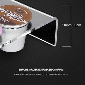 35-hole transparent acrylic coffee capsule display stand with U-shaped storage design