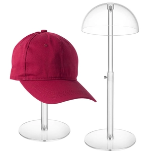 Adjustable Clear Acrylic Hat Stand For Baseball Caps Wigs Tabletop Display Rack Holder For Shop Home Storage Organizer