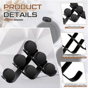 Detail showing high quality black acrylic material and all-in-one moulding for puck stand