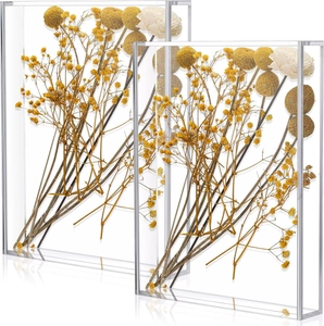 Clear Acrylic Shadow Box Frame Transparent Specimen Display Case With Sliding Lid For Dried Flowers Photos Medals Home Decor