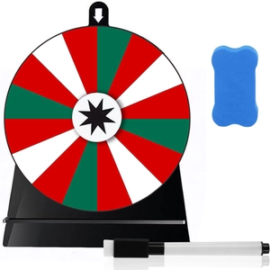 Acrylic Desktop Prize Wheel Multicolor Erasable Spinning Wheel For Party Carnival Wedding Game With Dry Erase Marker