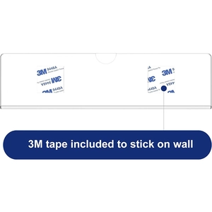 Clear acrylic wall sign holder with 3M adhesive tapes for easy mounting and display