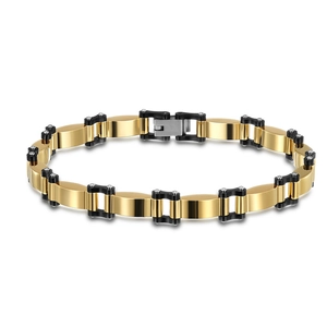 Stainless Steel Mechanical Chain Bracelet For Men Industrial Punk Style Electroplated Metal Bicycle Link Chain Bracelet Biker Jewelry Gift