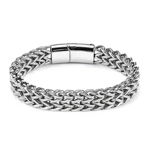 Bracelet Chaîne Franco en Acier Titane Tendance pour Hommes Minimaliste Poli en Acier Inoxydable Hip Hop Bijoux Cadeau Ami