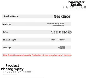 Detailed technical drawing of a spider pendant with 70cm chain and size measurements
