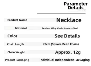Detailed size and material chart for the stainless steel evil eye pendant necklace