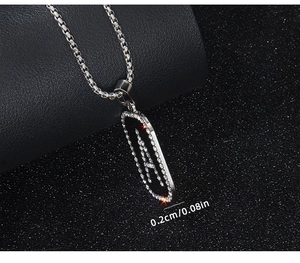 Detail view of oval letter A pendant necklace with rhinestones and 0.2cm thickness
