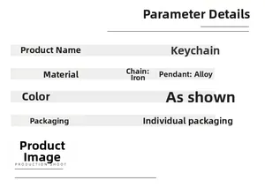 Detailed technical specifications for golden saxophone keychain with alloy pendant