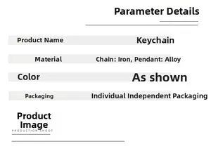 Detailed material specifications for iron chain and alloy axe keychain pendant