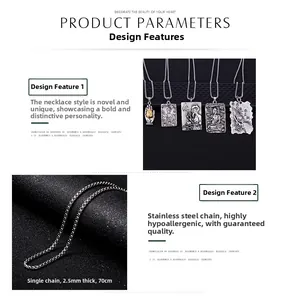 Detail of 2.5mm wide 70cm long hypoallergenic stainless steel chain for pendants