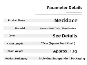 Detailed technical specifications for the punk stainless steel prayer hand necklace