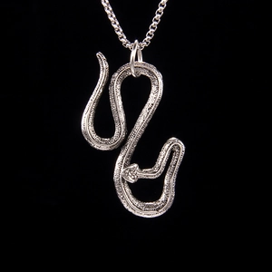 Collana con Pendente a Forma di Serpente Oversize Vintage per Uomo Donna Hip Hop Moda Catena in Acciaio Inossidabile Gioielli