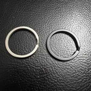 Flat Stainless Steel Split Key Rings Metal Circle Rings For Keychain DIY Craft Making Small Loop Holders Jewelry Accessories
