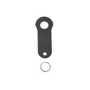 Black matte motorcycle mounting plate with silver metal ring on white background