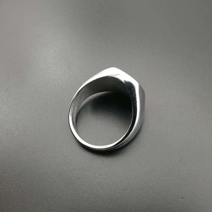 Minimalist Stainless Steel Signet Ring Polished Geometric Square Finger Ring For Men Women Unisex Jewelry Gift