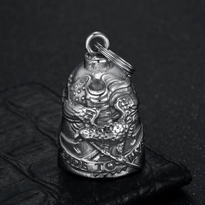 Vintage eagle and flag pattern motorcycle guardian bell with Ride To Live engraving