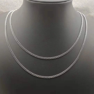 Minimalist Stainless Steel 3mm Cuban Link Curb Chain Necklace Unisex Silver Color Lobster Clasp Fashion Jewelry Accessories