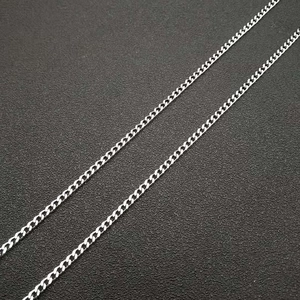 Polished 3mm stainless steel Cuban link chains with lobster clasp for jewelry making