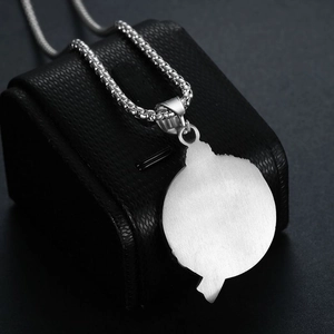 Men's retro stainless steel Viking squirrel pendant on a heavy link chain necklace