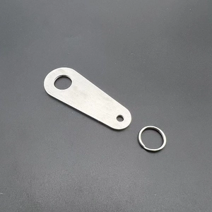 Stainless steel motorcycle bell hanger mount with brushed finish and metal ring set
