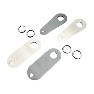 Brushed stainless steel motorcycle bell hanger mount plates with metal split rings