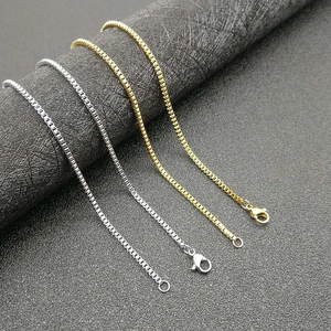 Titanium Steel Box Chain Necklace Gold Silver Plated Minimalist Link Chain For Men Women Versatile Jewelry Daily Accessory