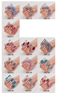 Detailed set of 3D laser nail stickers featuring floral and geometric glitter patterns