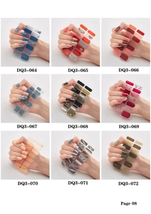 Catalogo dettagliato di 9 adesivi per unghie 3D laser con foglia oro e motivi geometrici