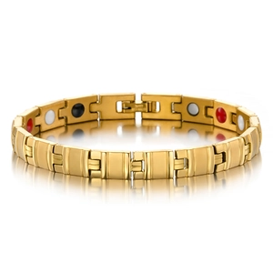 Stainless Steel Magnetic Therapy Health Bracelet Energy Links Personalized Geometric Jewelry For Men Women Health Care Gift