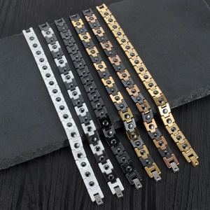 Minimalist ceramic diamond pattern magnetic bracelet in seven colors for men and women