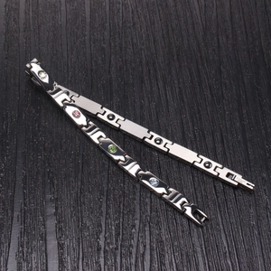 Stainless steel magnetic bracelet set for women featuring colorful zircon stones