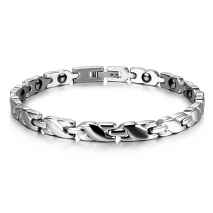 Poliertes Edelstahl Magnetisch Gesundheits Armband Für Damen Gliederkette Therapie Armband Elegant Schmuck Geschenk