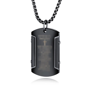 Collier Pendentif Plaque Militaire en Acier Inoxydable pour Hommes Style Hip Hop Industriel Vintage Bijoux de Mode Cadeau