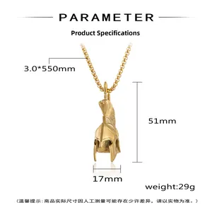 Detailed view of golden Spartan helmet pendant showing 51mm height and 29g weight