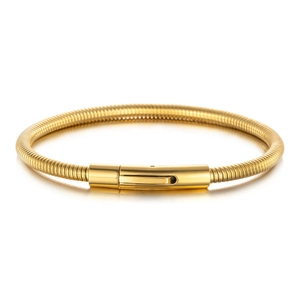 Minimalist Stainless Steel Snake Bone Chain Bracelet Flexible Spring Texture Bangle For Women Fashion Jewelry Trendy Hand Accessory Gift