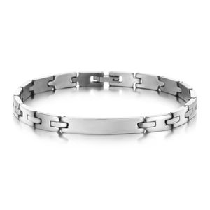 Bracelet de Mode Personnalisé en Acier Inoxydable à Barre Courbée Lisse Simple Minimaliste Bracelet Chaîne Géométrique pour Hommes Femmes