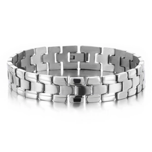 Bracelet Style Bracelet de Montre en Acier Inoxydable pour Hommes Maillon en H Chaîne Tank Bracelet Poli Bijoux en Métal Industriel