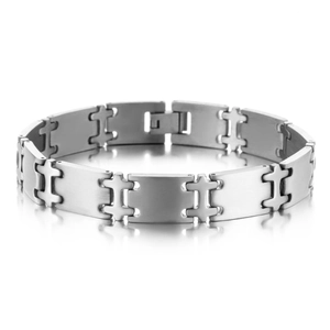 Herren Industrie Edelstahl Armband H-Förmiges Glied Geometrisches Kettenarmband Mode Minimalistischer Handschmuck Für Männer