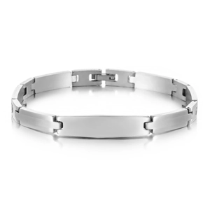 Minimalist Stainless Steel Curved Plate Link Bracelet For Women Korean Style Smooth Metal Watch Chain Bangle Fashion Jewelry