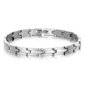 Minimalist Stainless Steel Rectangular Chain Bracelet For Women Sweet Korean Style Geometric Link Bracelet Polished Daily Jewelry