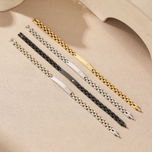 Bracelets de 6mm en acier inoxydable style montre avec incrustation de cristal