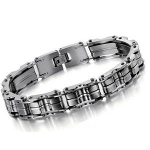 Bracelet Chaîne de Vélo pour Homme en Acier Inoxydable Style Motard Industriel Bracelet à Maillons Bijoux Géométriques Cadeau Homme