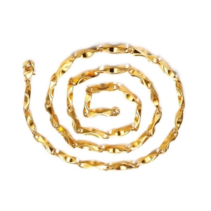 Classic Copper Gold Plated Ingot Chain Necklace For Men And Women Polished Bold Link Chain Jewelry Fashion Accessory Gift